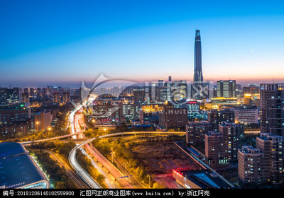 天津濱海新區夜景
